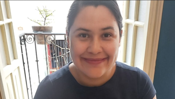 a person smiling at camera