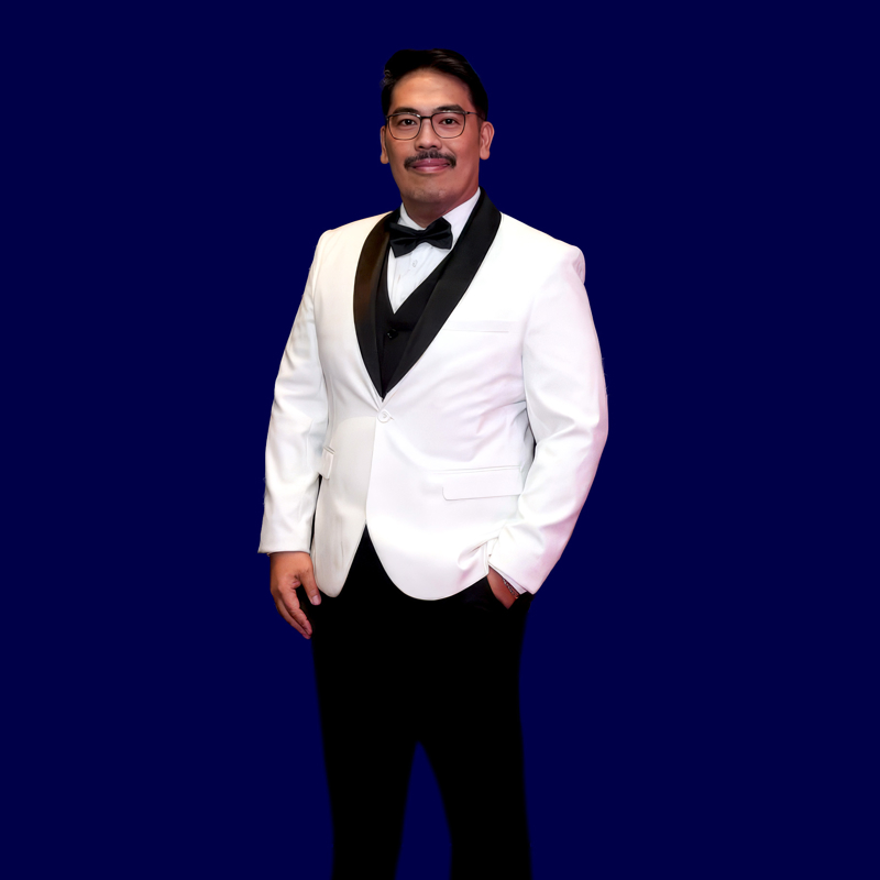 a person in a tuxedo