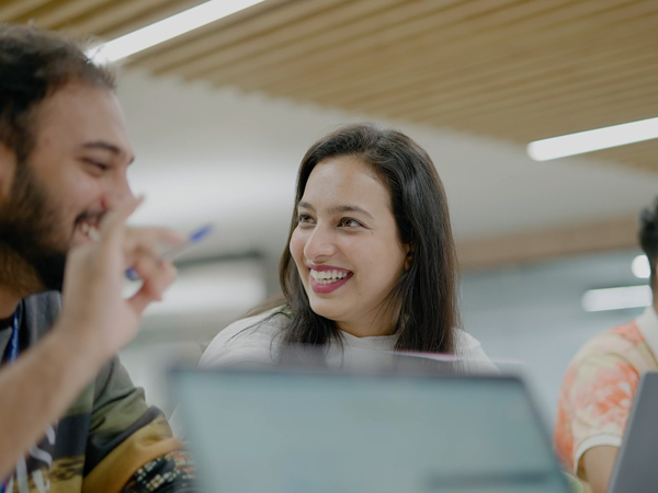 a person and person smiling