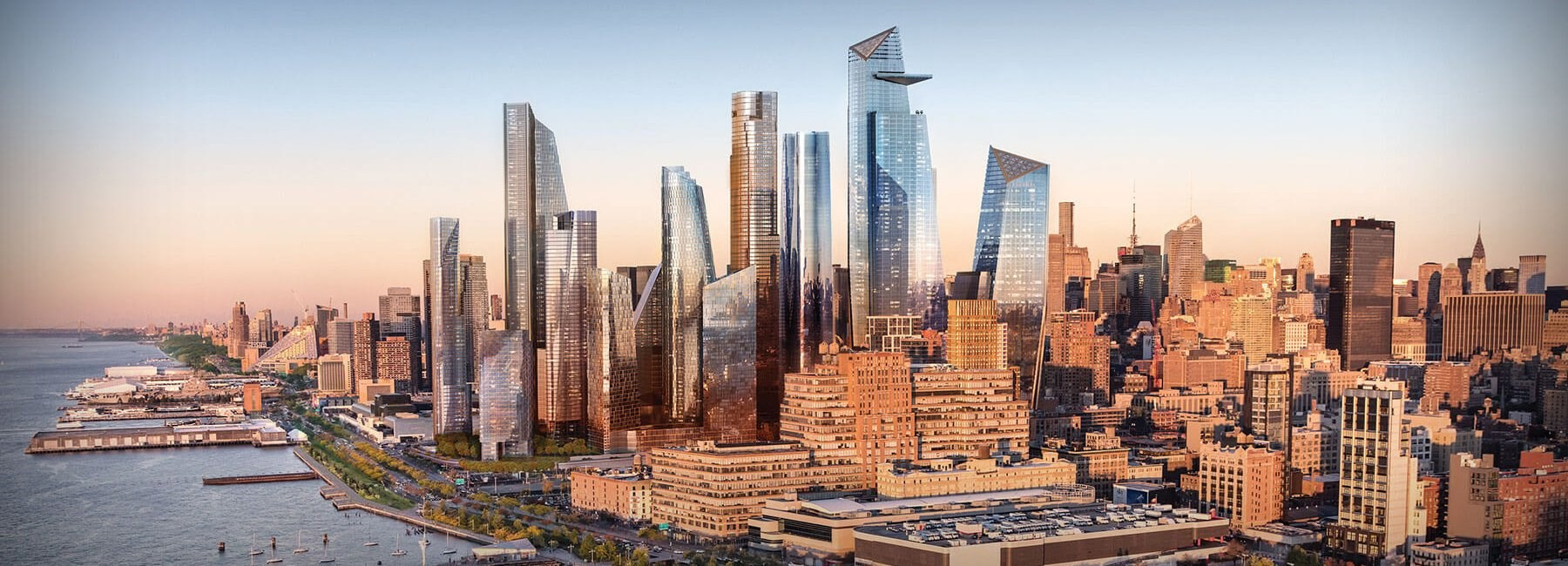 a city with tall buildings