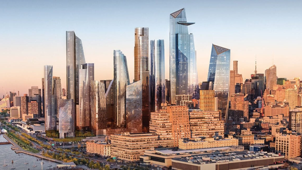 a city with tall buildings