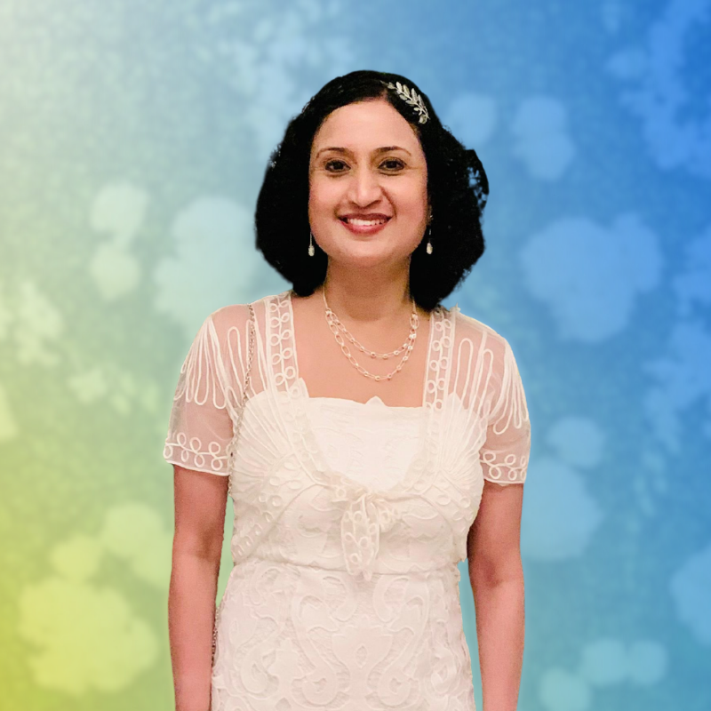 a person in a white dress