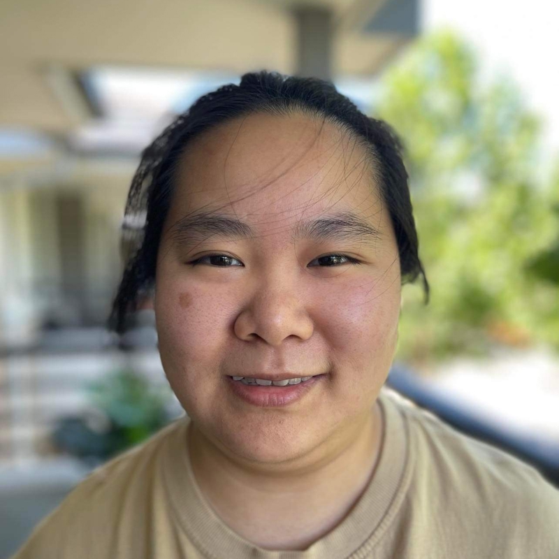 a person smiling for a selfie