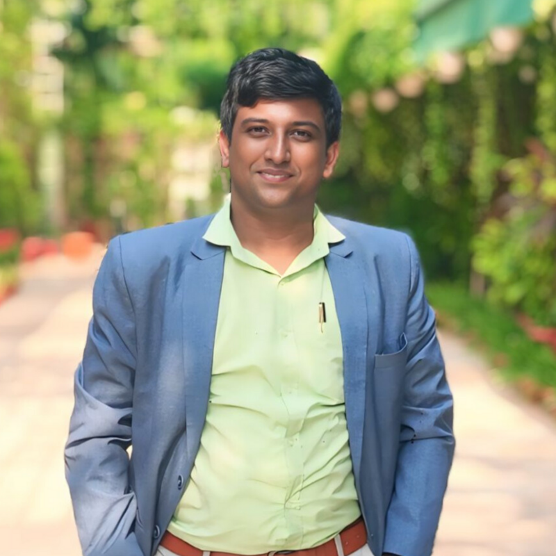 a person in a blue jacket