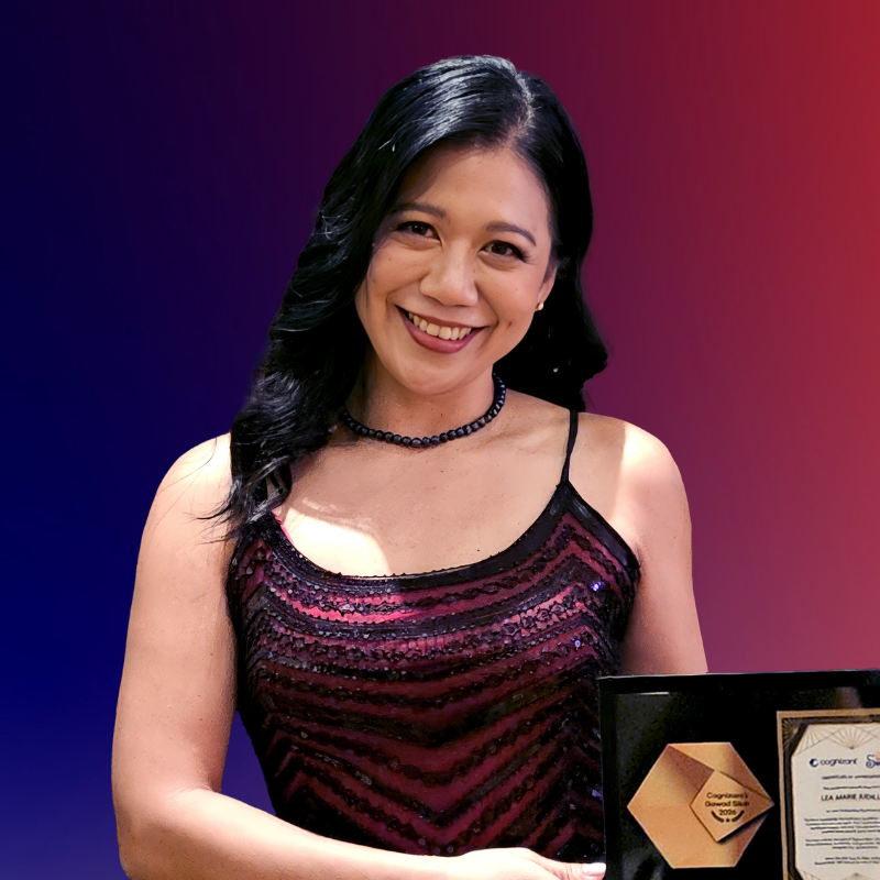 a person holding a plaque