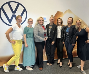 a group of women standing together