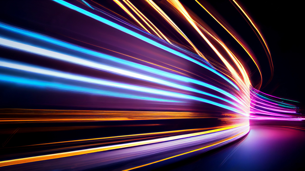 a blurry image of a car moving through a city