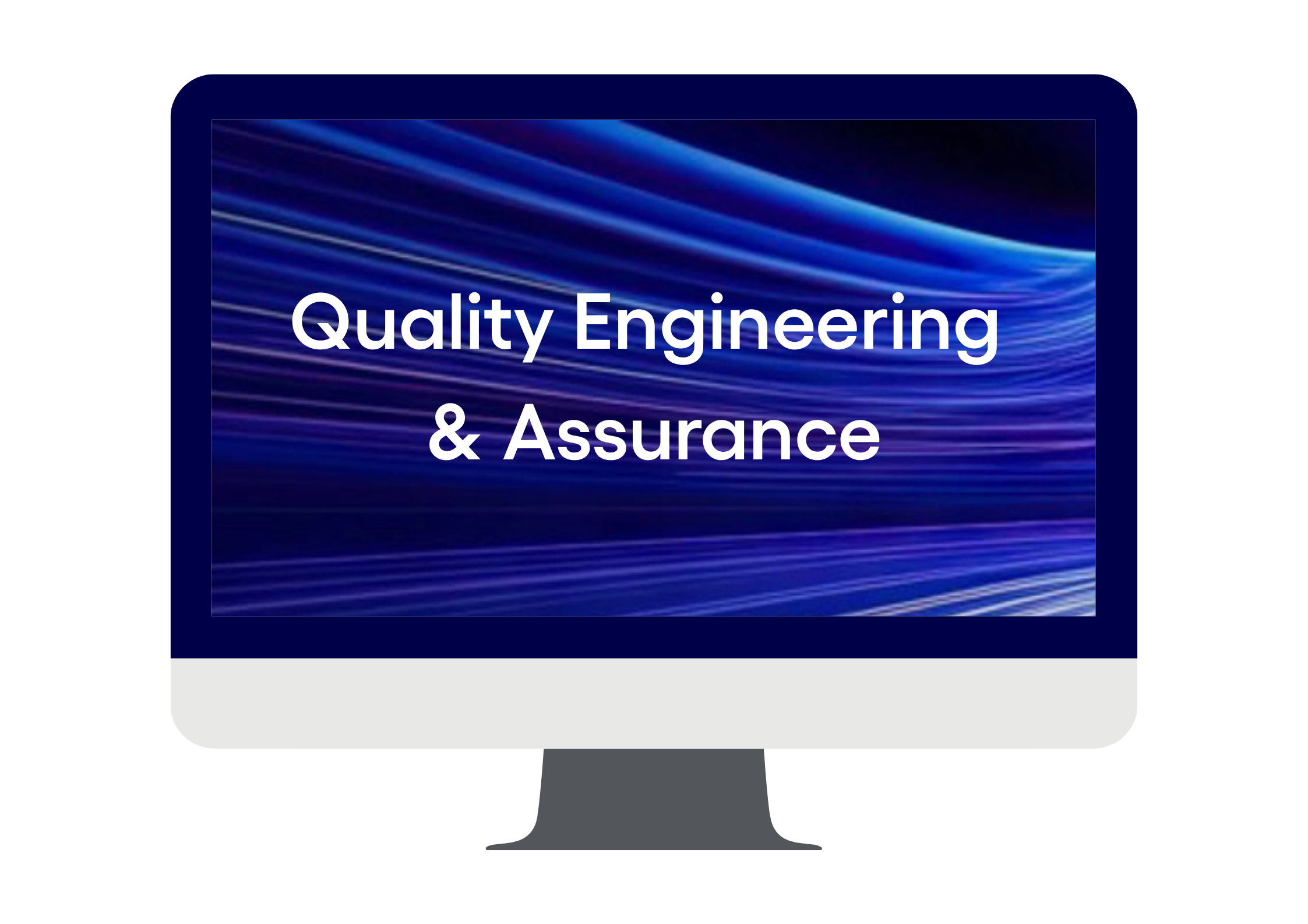 a computer monitor with a blue background