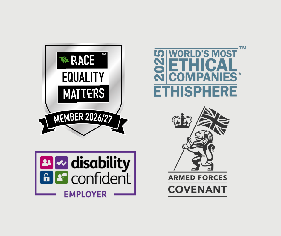 a group of logos with text