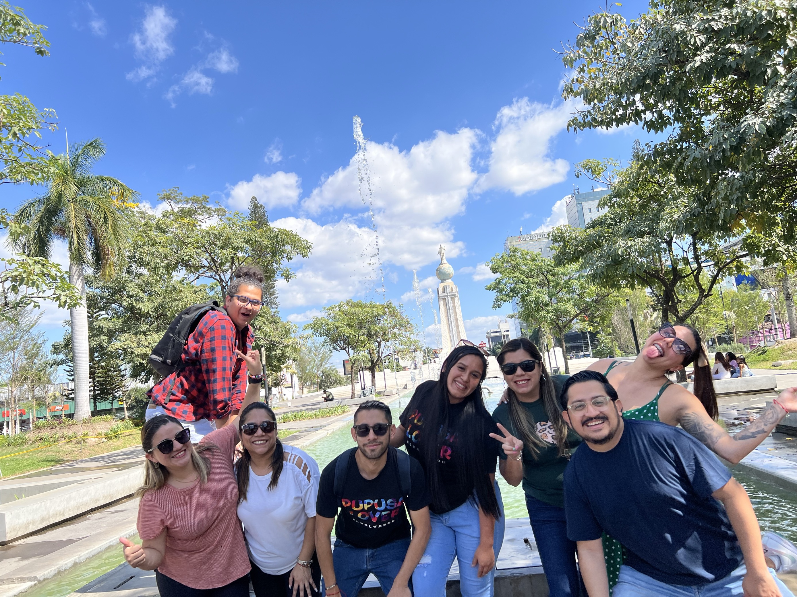 a group of people posing for a photo