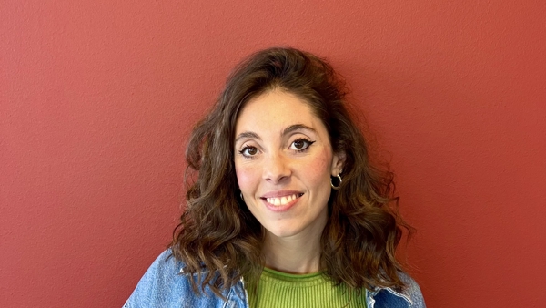 a person in a green shirt