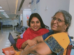 two women in a wheelchair