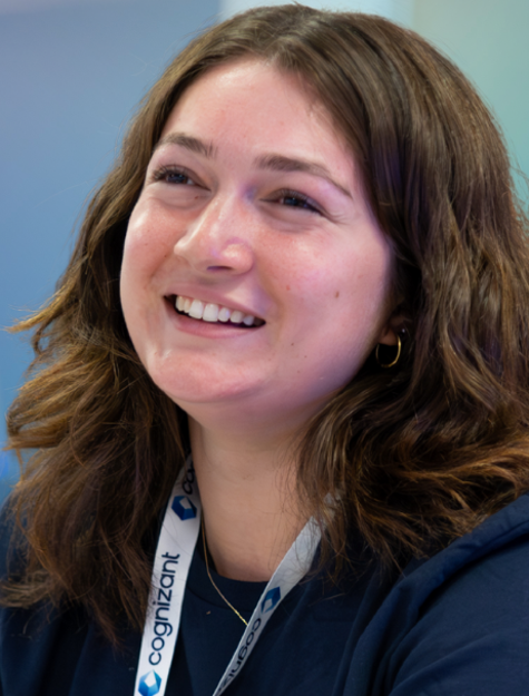 a person smiling at camera