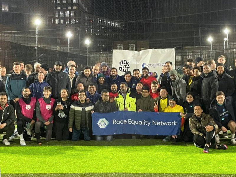 a group of people posing for a photo