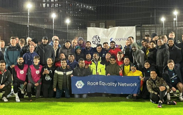 a group of people posing for a photo