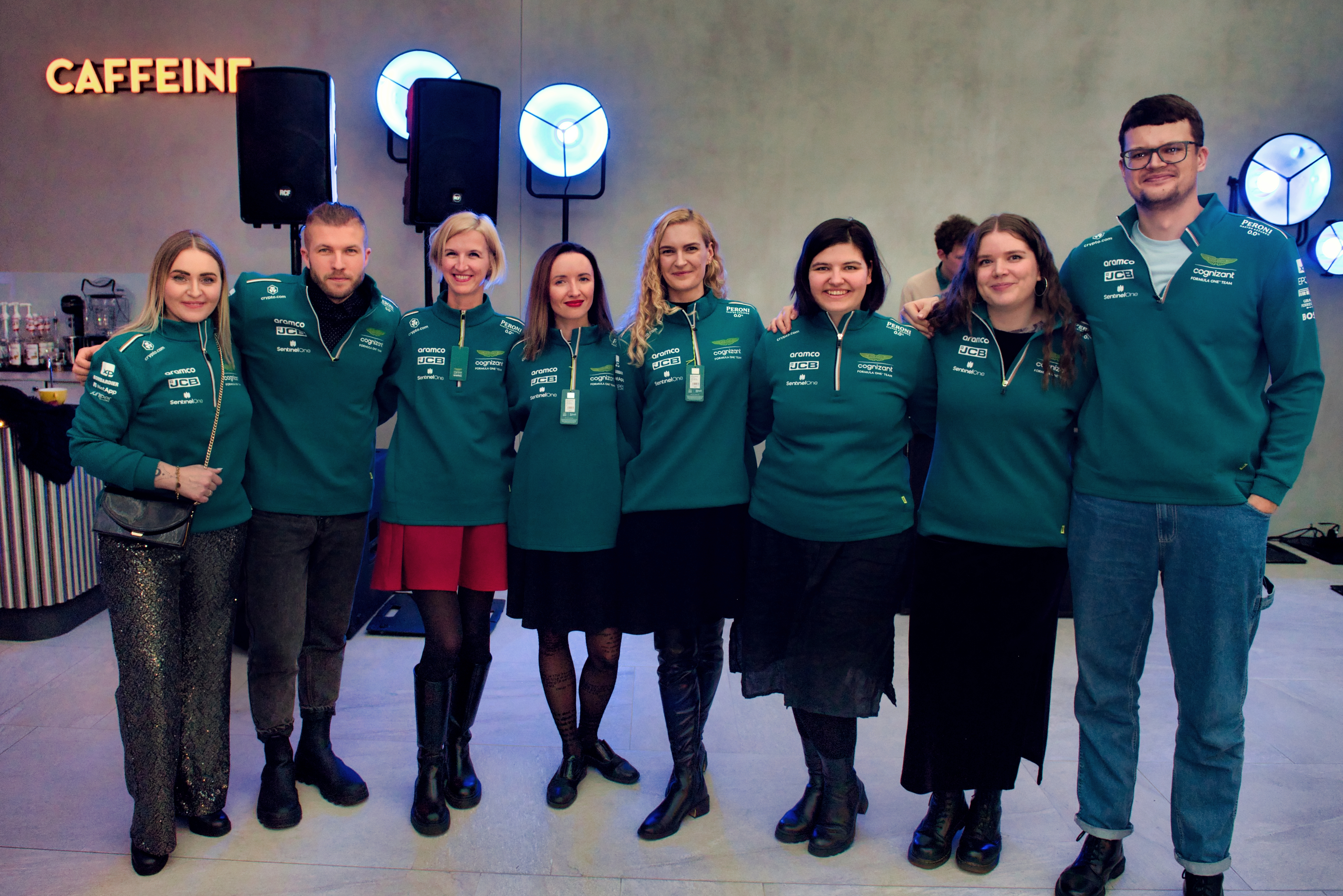 a group of people posing for a photo