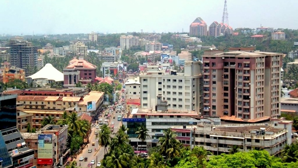 a city with persony buildings and trees