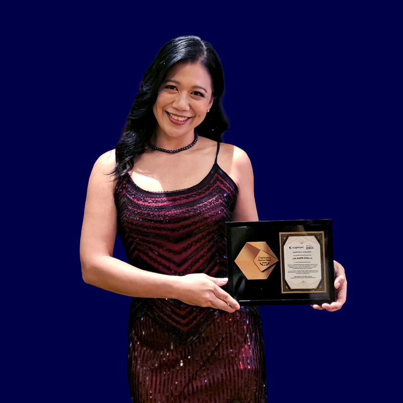 a person holding a plaque