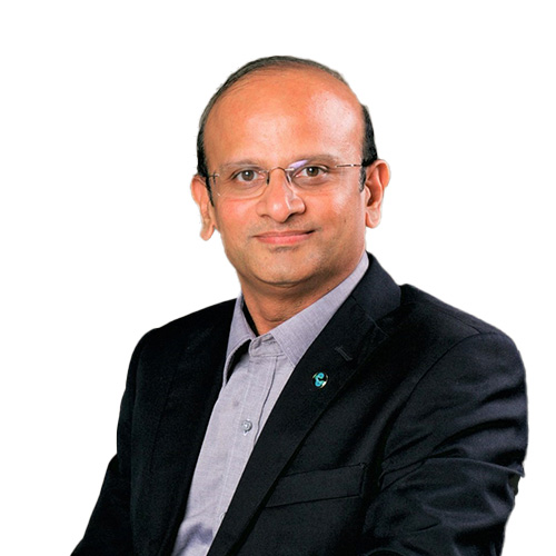 a person wearing a suit and glasses