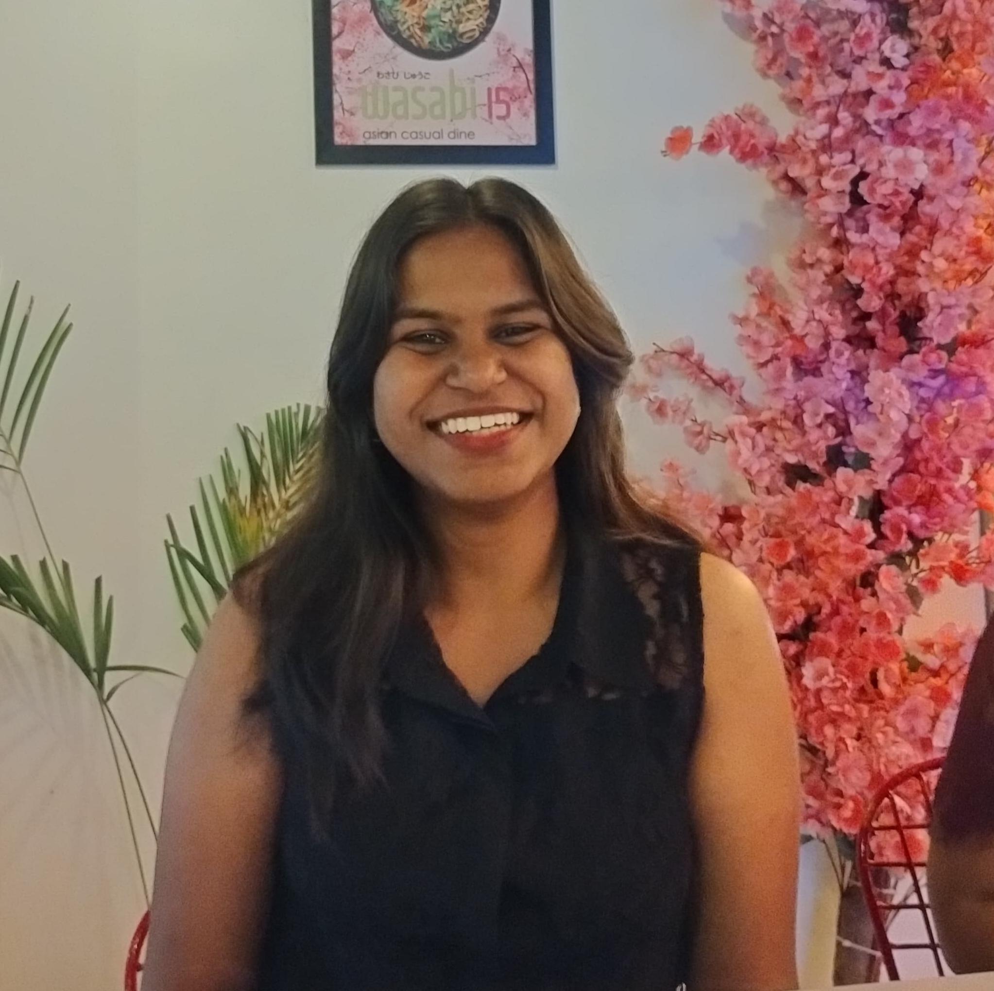 a person smiling at camera