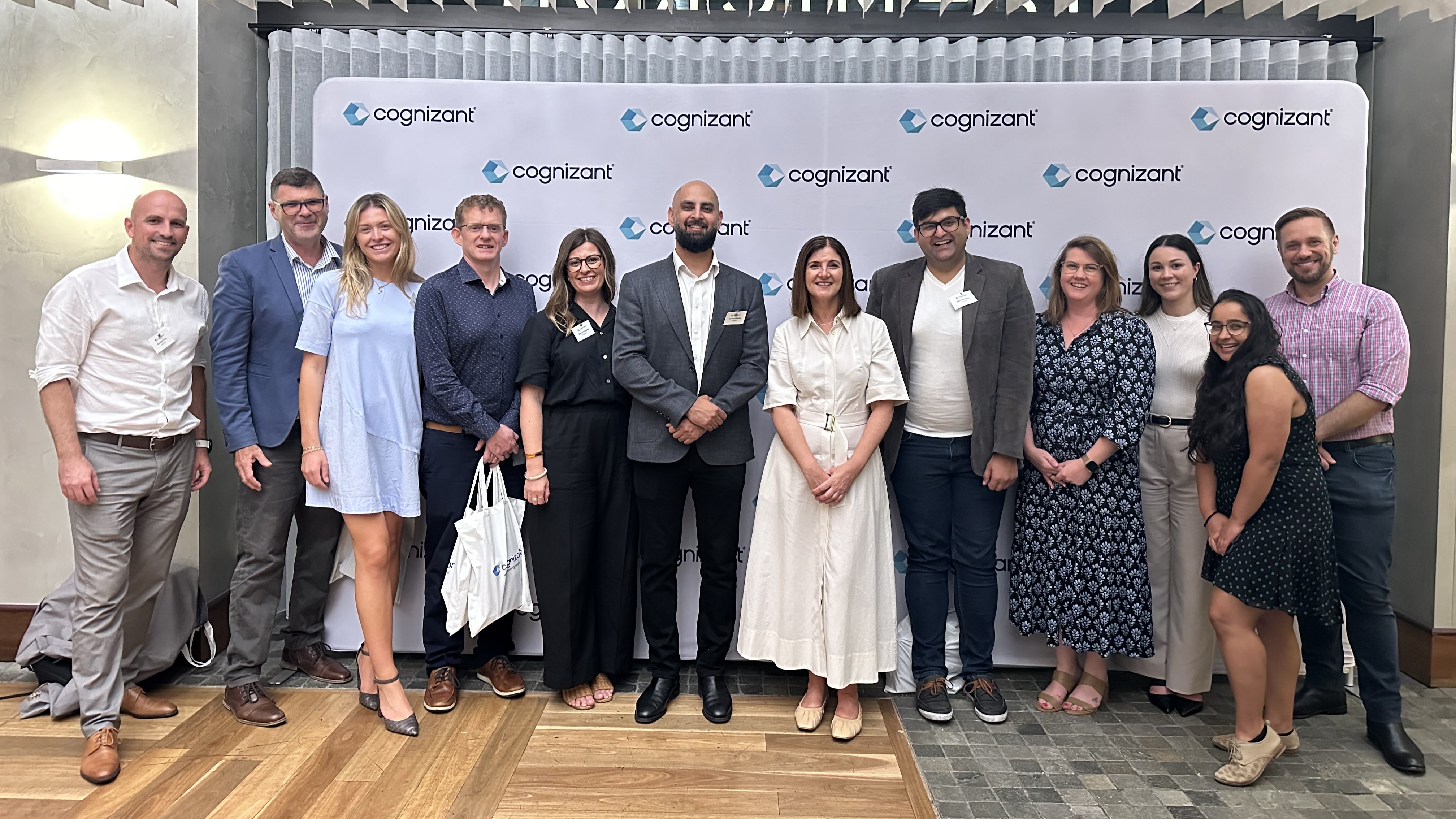 a group of people standing together