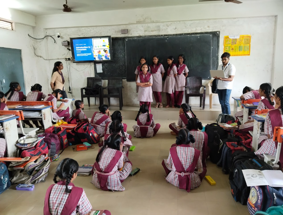 A Student Presenting To Her Class