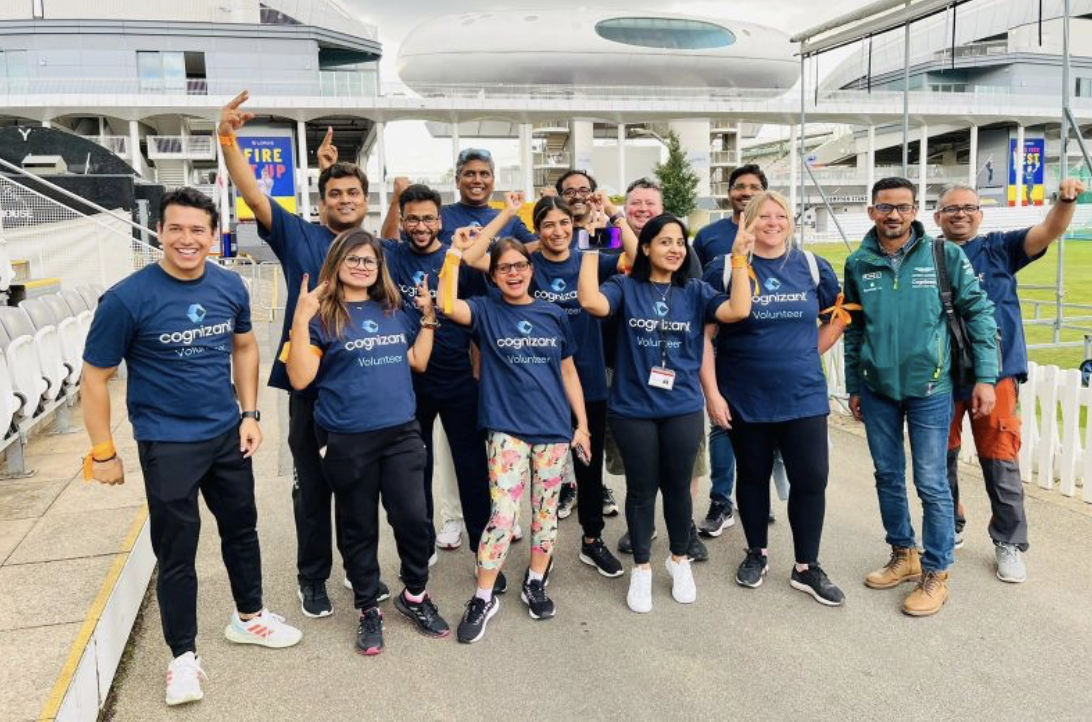 a group of people posing for a photo