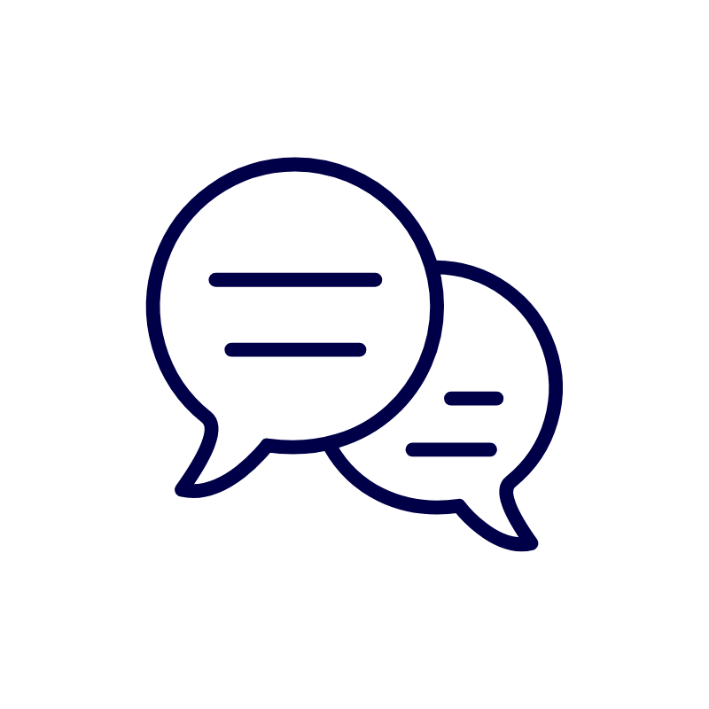 a line art of a chat