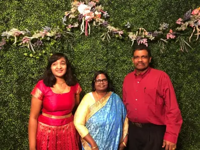 Joyce, her husband and her daughter