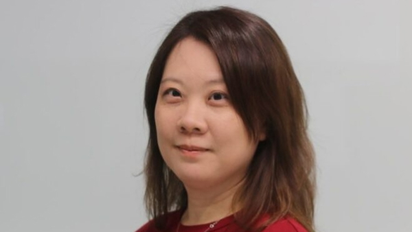 a person in a red shirt