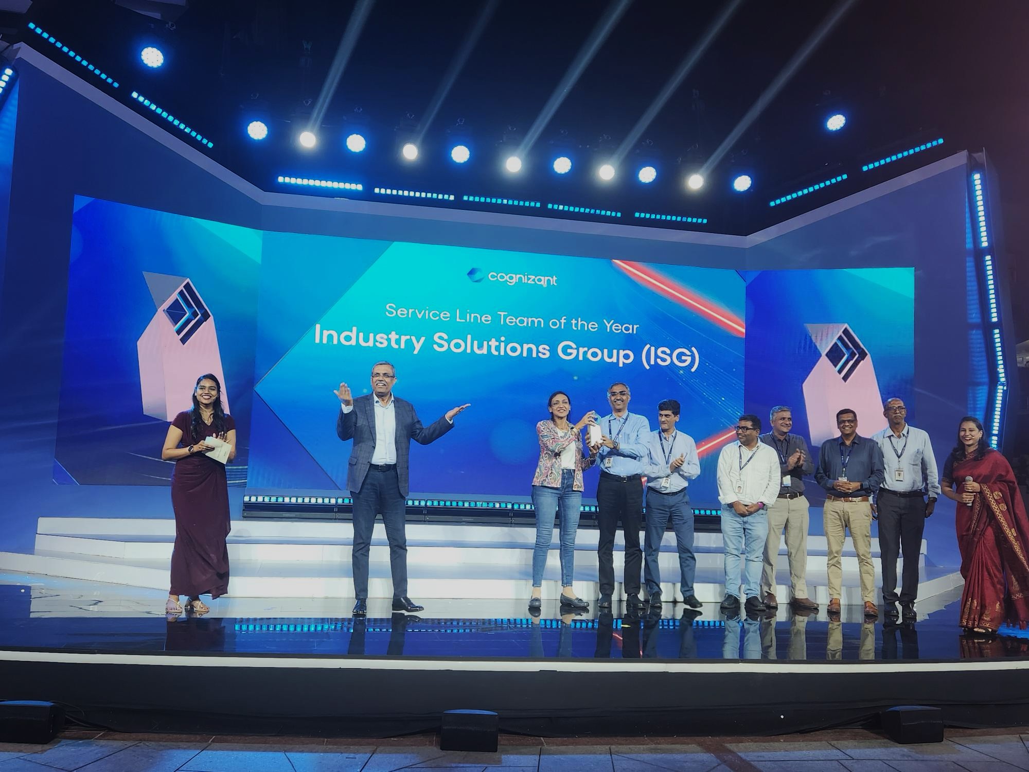 a group of people on a stage