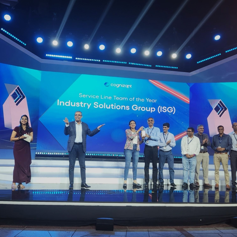 a group of people on a stage