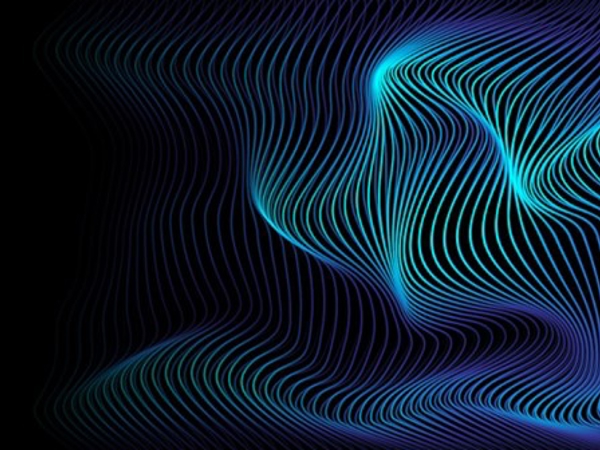 un fond bleu et noir avec des lignes