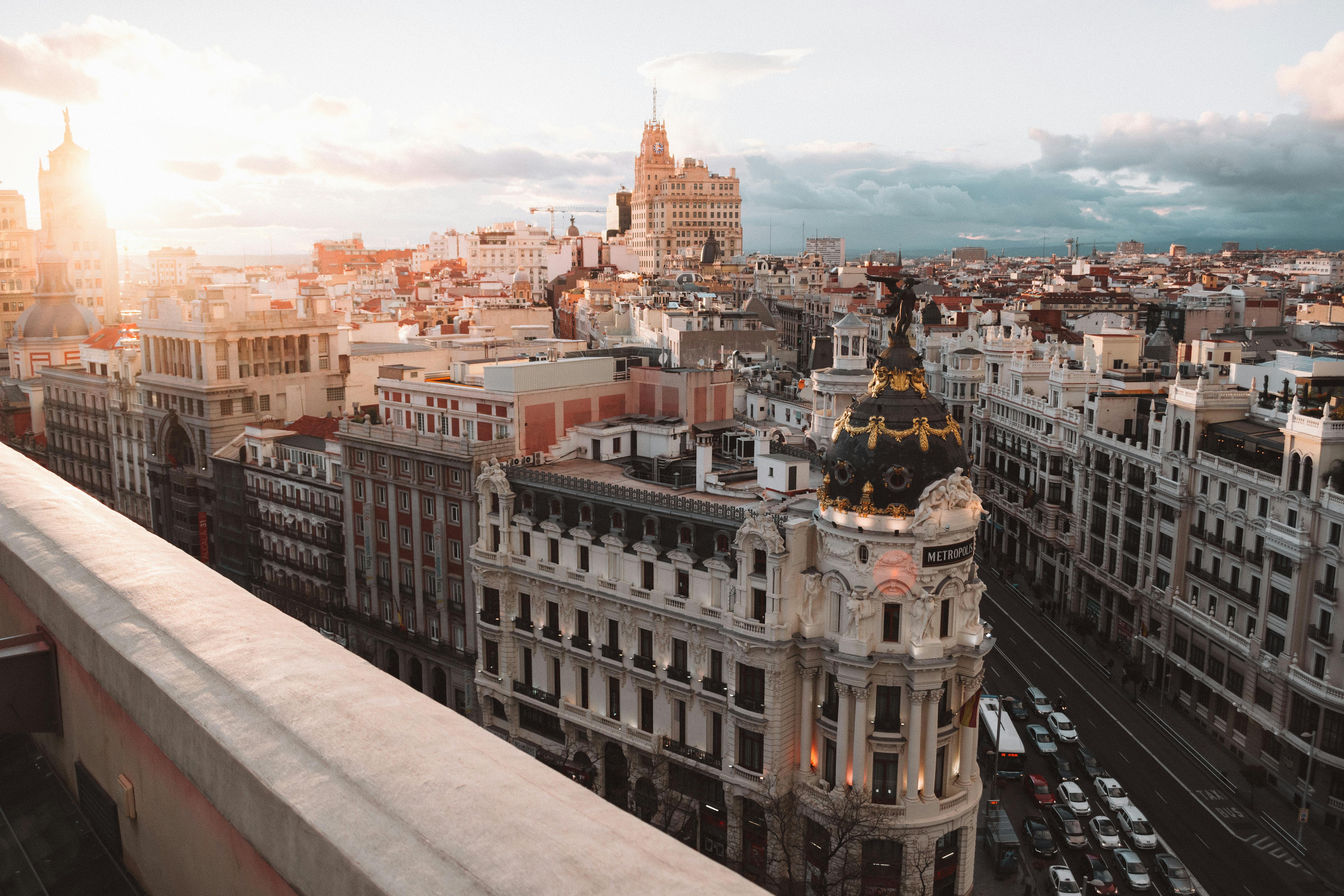 a city with persony buildings