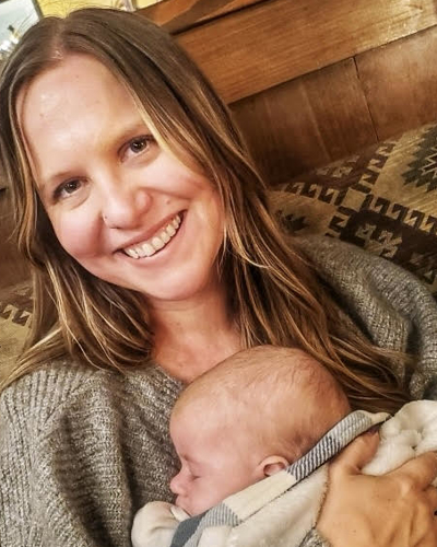 a person holding a baby