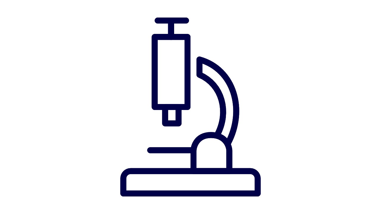 a black and white outline of a microscope
