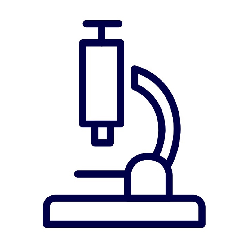 a black and white outline of a microscope