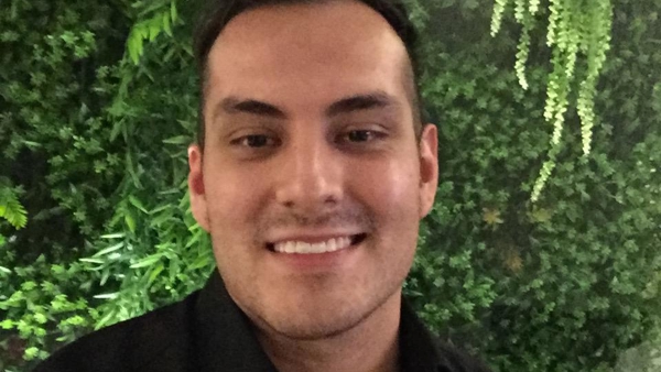a person smiling for a selfie