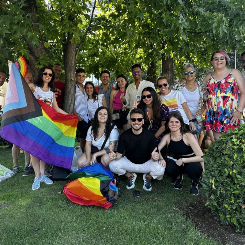 a group of people posing for a photo