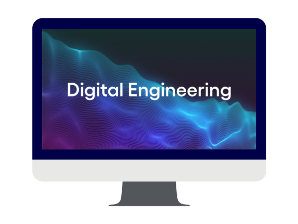 a computer monitor with a blue and purple background