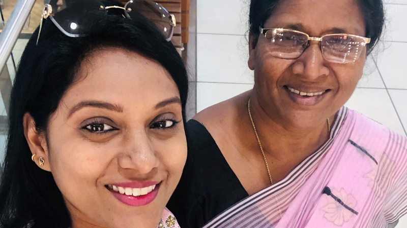 two women taking a selfie