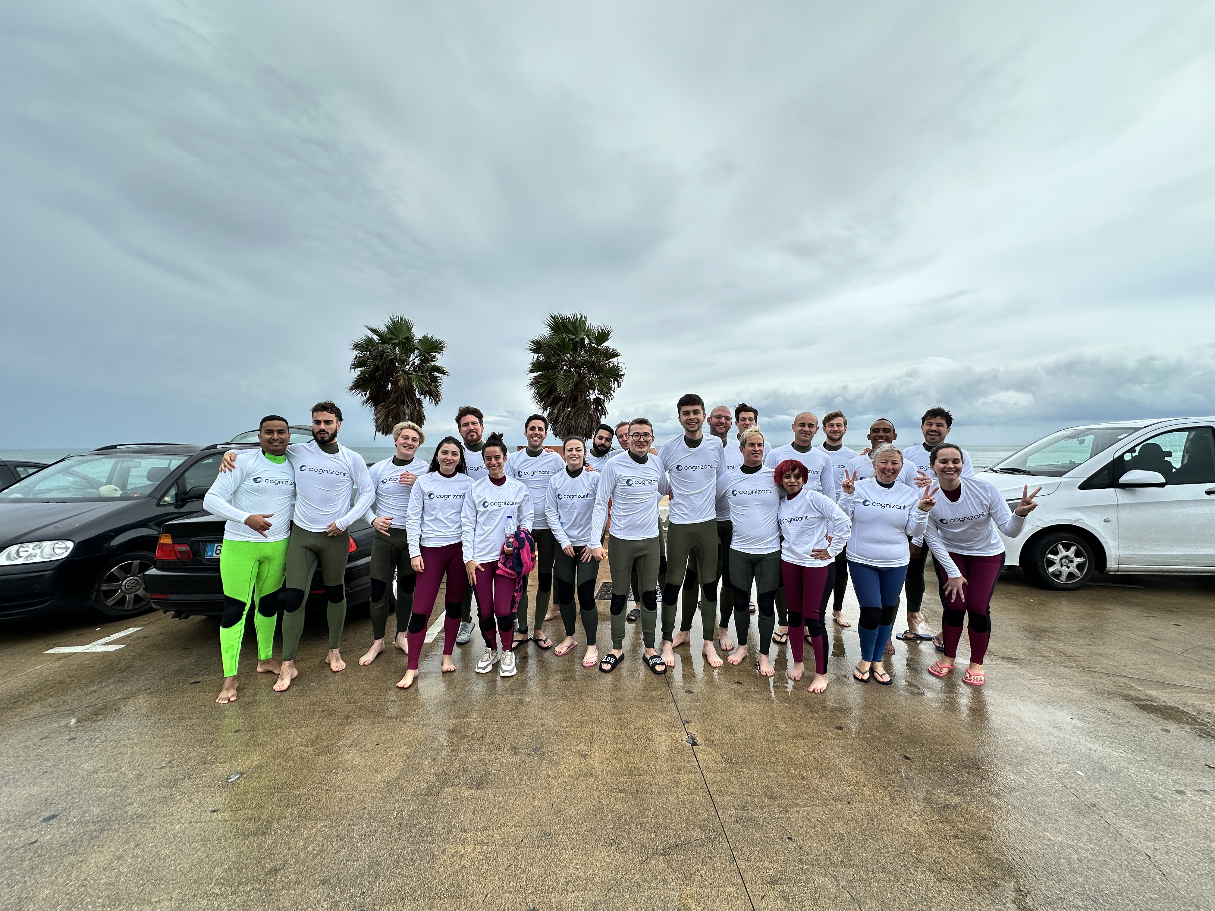 a group of people posing for a photo