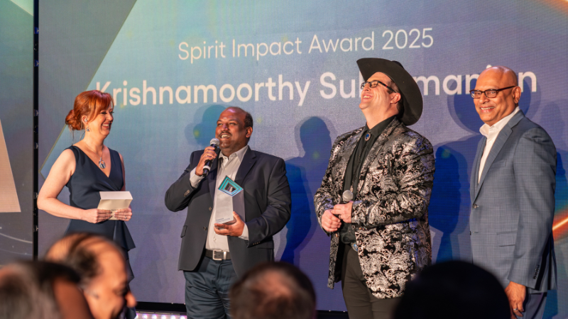 a group of people on a stage