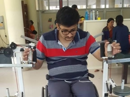 a person in a wheelchair