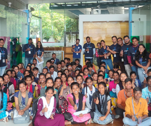 a group of people posing for a photo